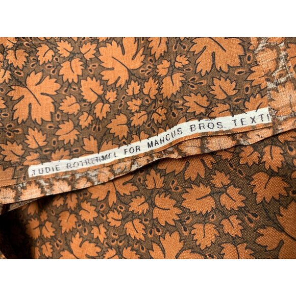 Ludie Rothman Marcus Bros Textiles Leaf Pattern Fabric 1/2 Yard 36" Wide Cotton - Picture 2 of 5